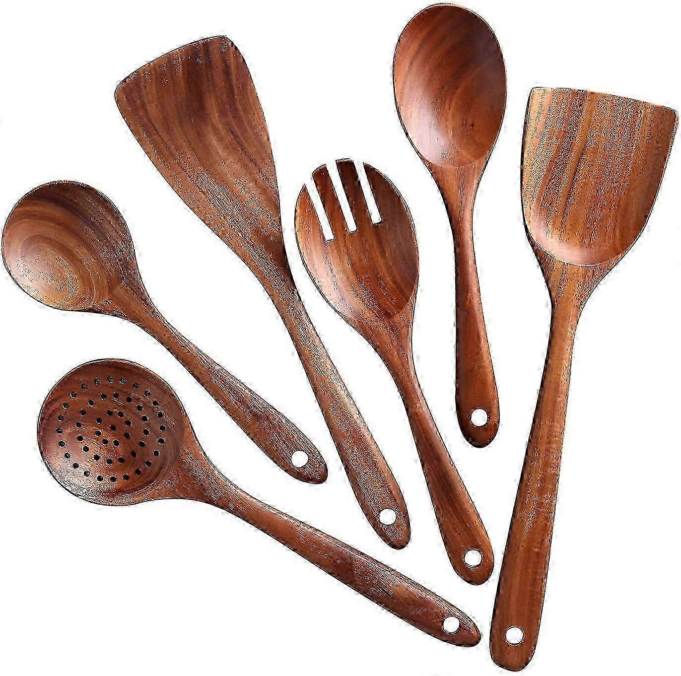 6 Pcs Ecofriendly Nonstick Cooking Spurtle Set Kitchen Tools Cooking