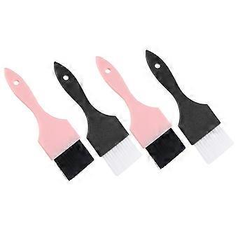 Conjunto de 4 pincéis para coloração capilar, ideais para salão de beleza e duráveis.