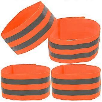 Bracelets réfléchissants pour la course à pied, haute visibilité, lot de 4