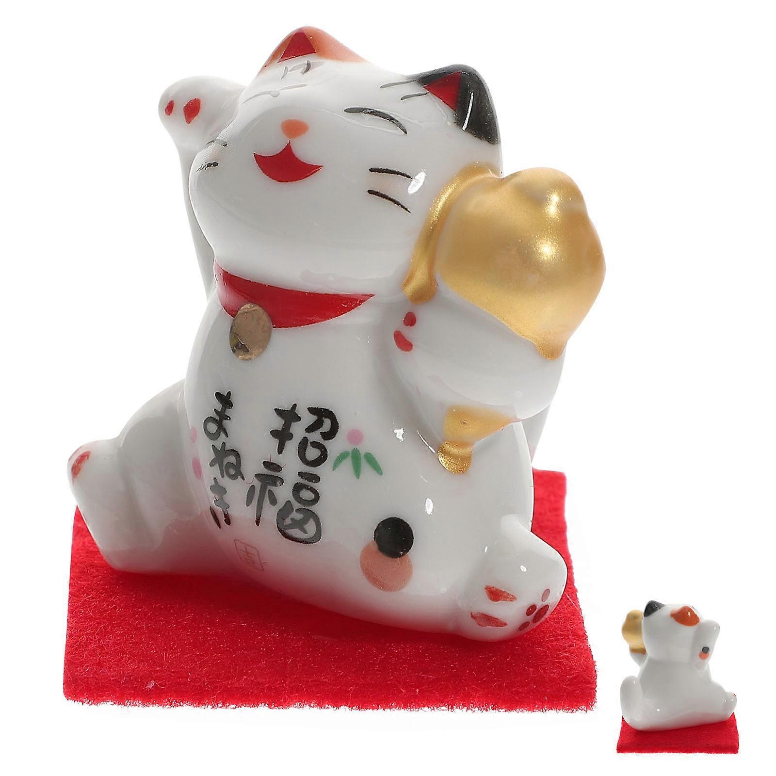 Chopsticks Rest Ceramic Mini Cat Design for Decor