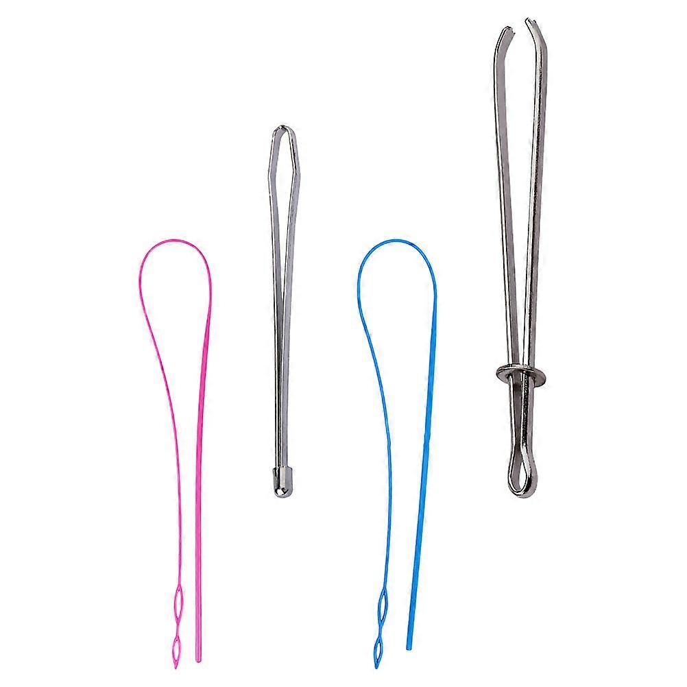 Drawstring Replacement Tool Flexible Plastic Metal Drawstring Threader 4Pcs