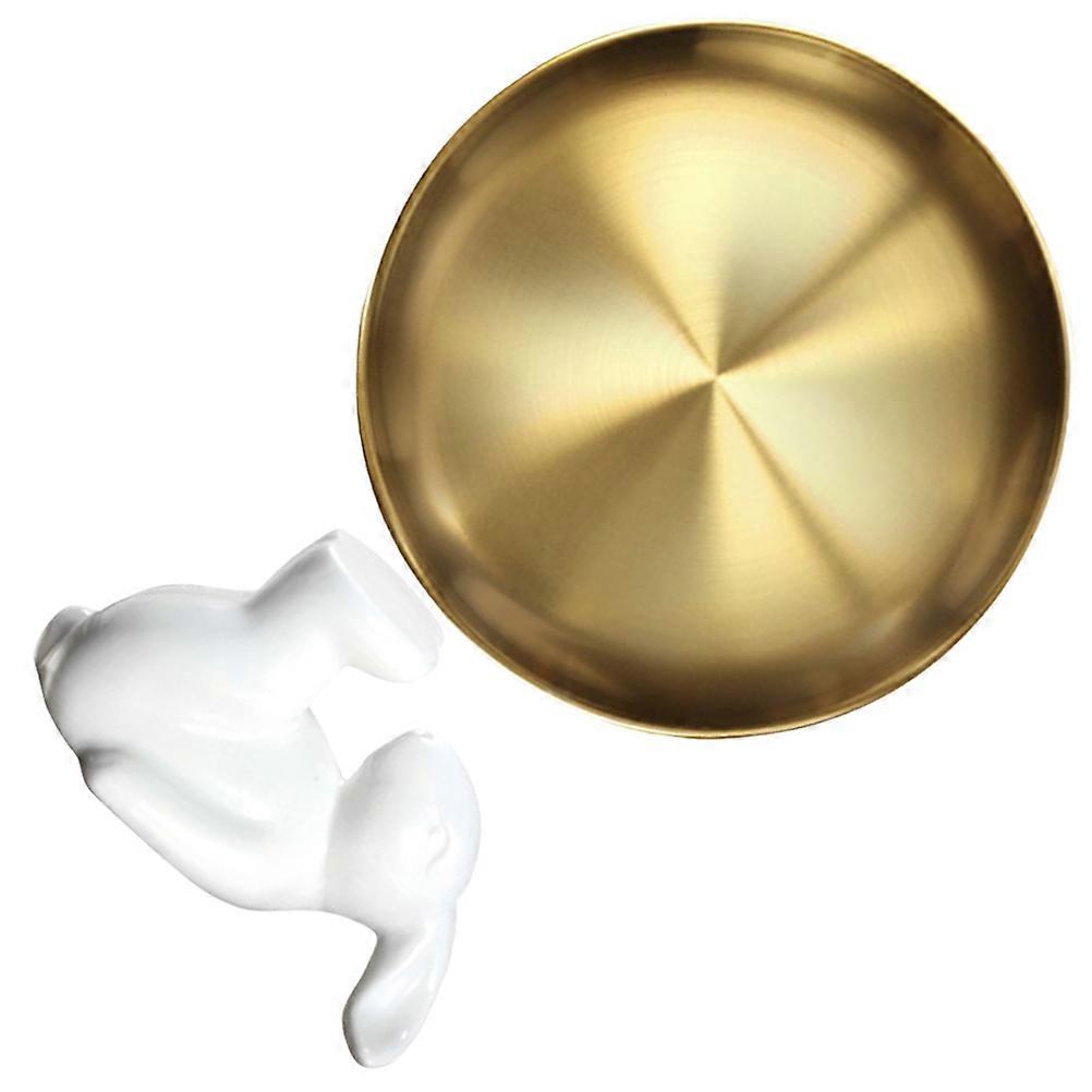 Serving Tray Bread Plate for Decorative Snacks with Rabbit White Ceramic