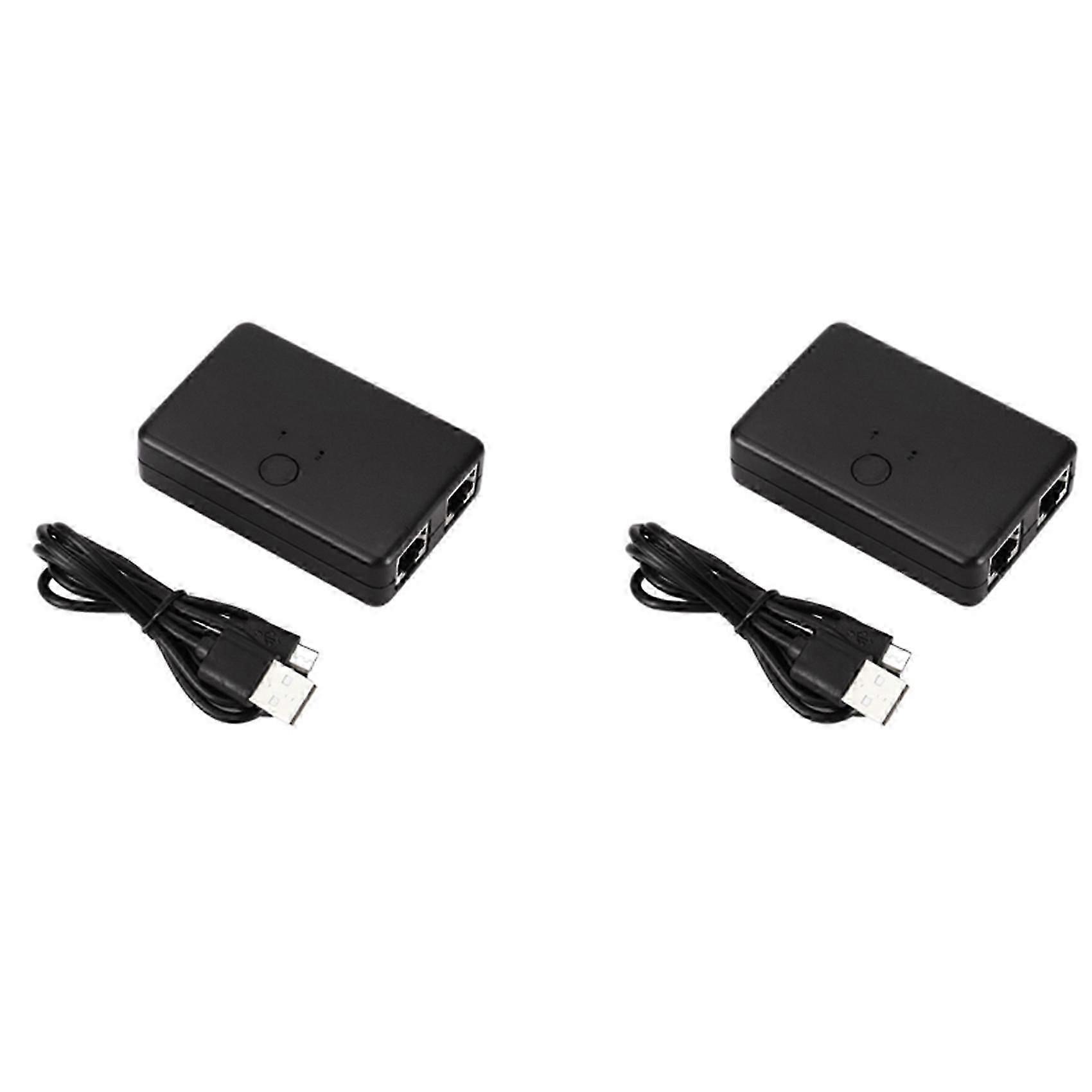 2-Port Mini RJ45 Network Switch | Ethernet Splitter for Computer Internet