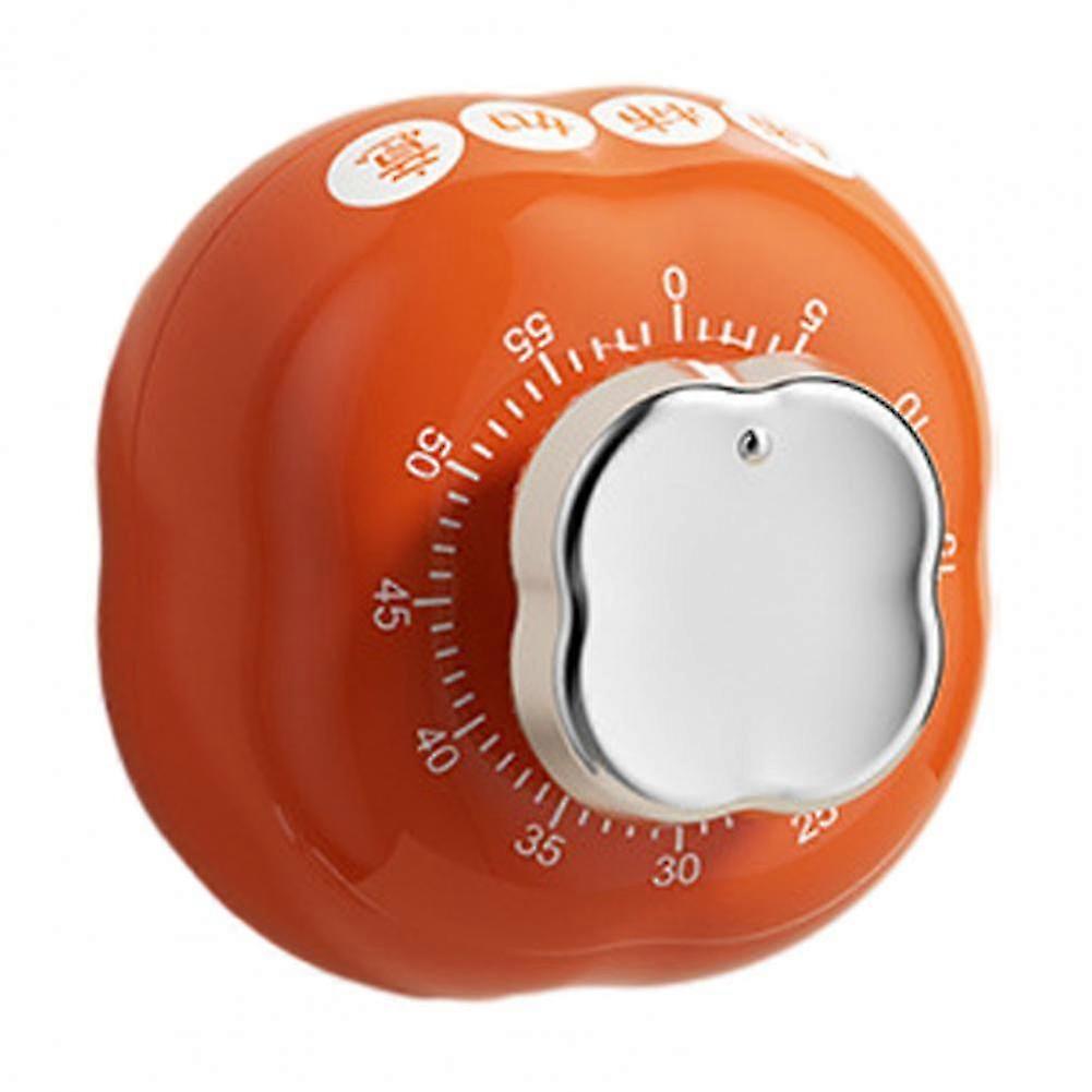 Persimmon Shape Mechanical Kitchen Timer with Magnetic Back Cute Cooking Reminder for Baking Boiling