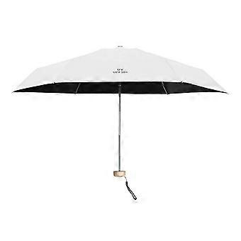 Compacte parasol, lichtgewicht opvouwbare miniparasol met UV-bescherming, UPF 50+, winddichte draagbare zon- en regenparasol, waterdicht voor tweeërlei gebruik.
