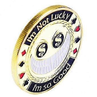 2x vergoldete Pokerchip-Kartenschutzhülle