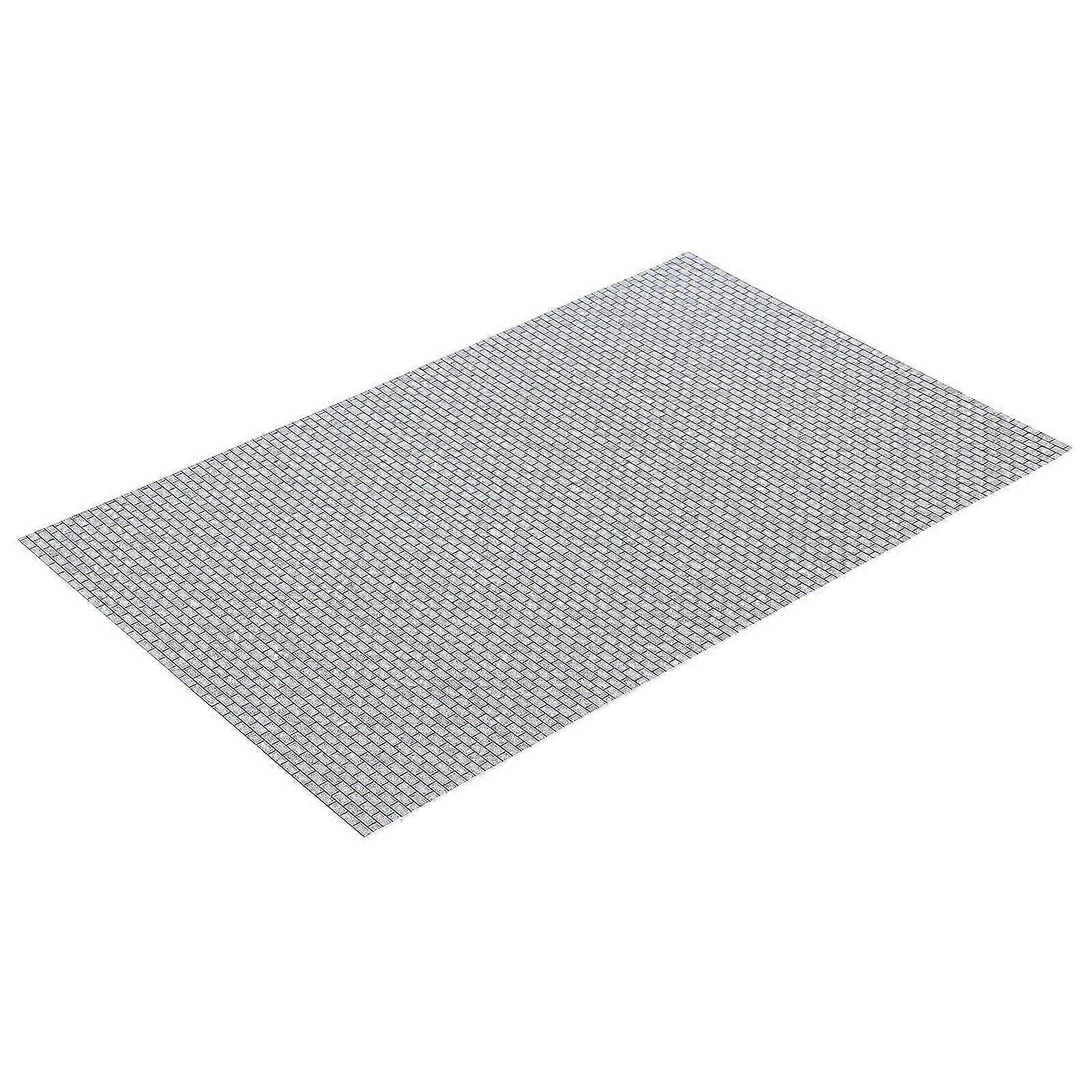 Grey Miniature Simulation Brick Model for DIY Wall Decor 1 Sheet ABS Material