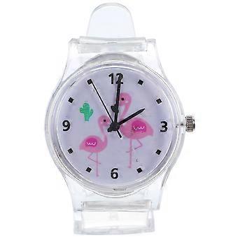 Leuk kinderhorloge met flamingo-design, 1 stuk, creatief quartz uurwerk.