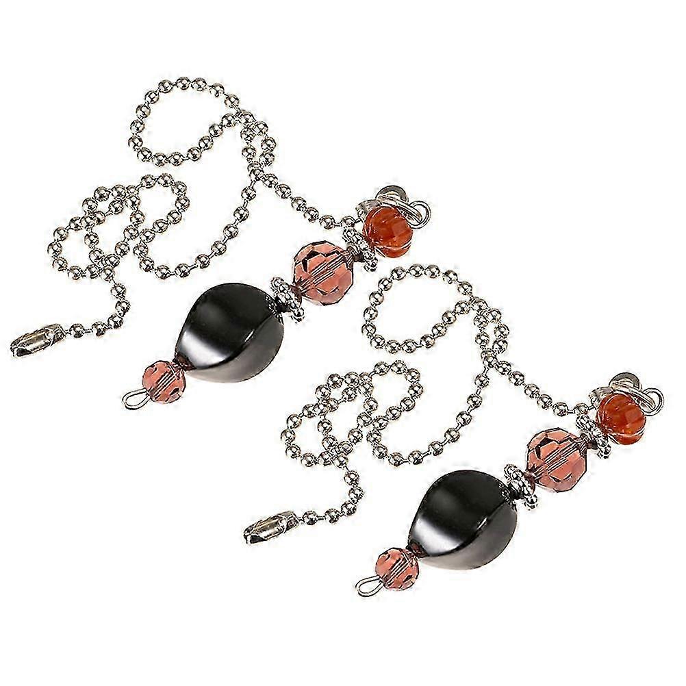 Ceiling Light Chain Pull 2Pcs Beaded Light Pull Chains Home Decoration 30.5CM Assorted Color Fan Switch