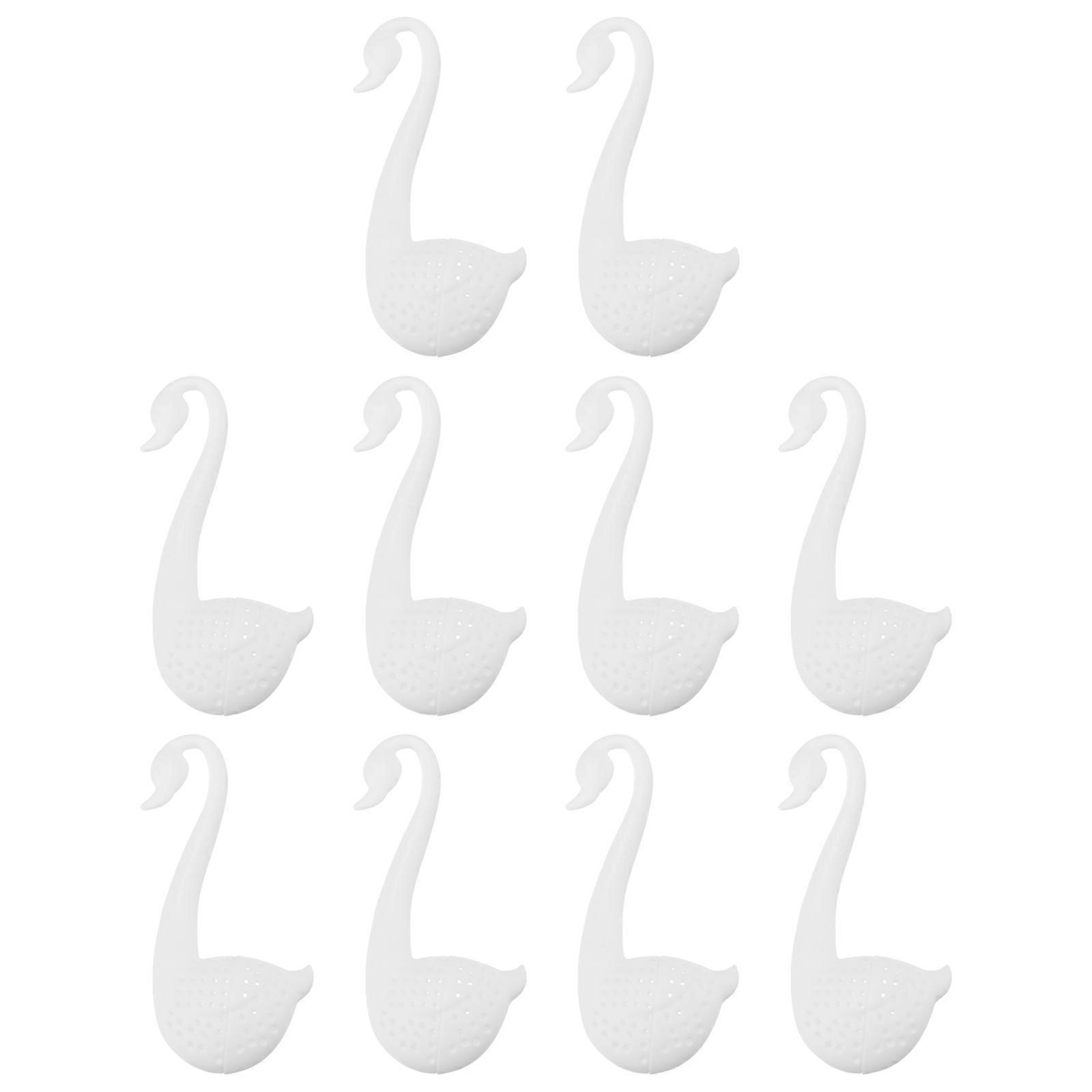 Tea Filter White PP Material for Herbal Loose Leaf 10Pcs Tea Strainer