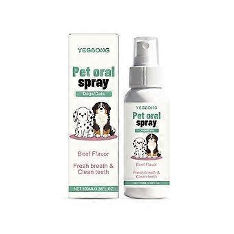 Yegbong Pet Oral Care Spray Hund Katt Dålig Andedräkt Borttagare Plack Tandsten Rengöring