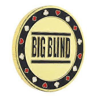 Golden Metal Poker Dealer Chip for Poker Game Replacement