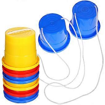 3 Pares Saltando Palafitas Plástico Crianças Andar Palafitas Crianças Outdoor Walker Brinquedo Equilíbrio Baldes Presente Divertido para Treinamento de Equilíbrio
