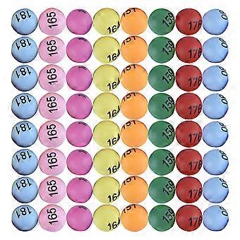 Lot de 100 balles de tennis de table imprimées en polypropylène de 4 cm avec numéro pour décoration de fête (couleurs mélangées)