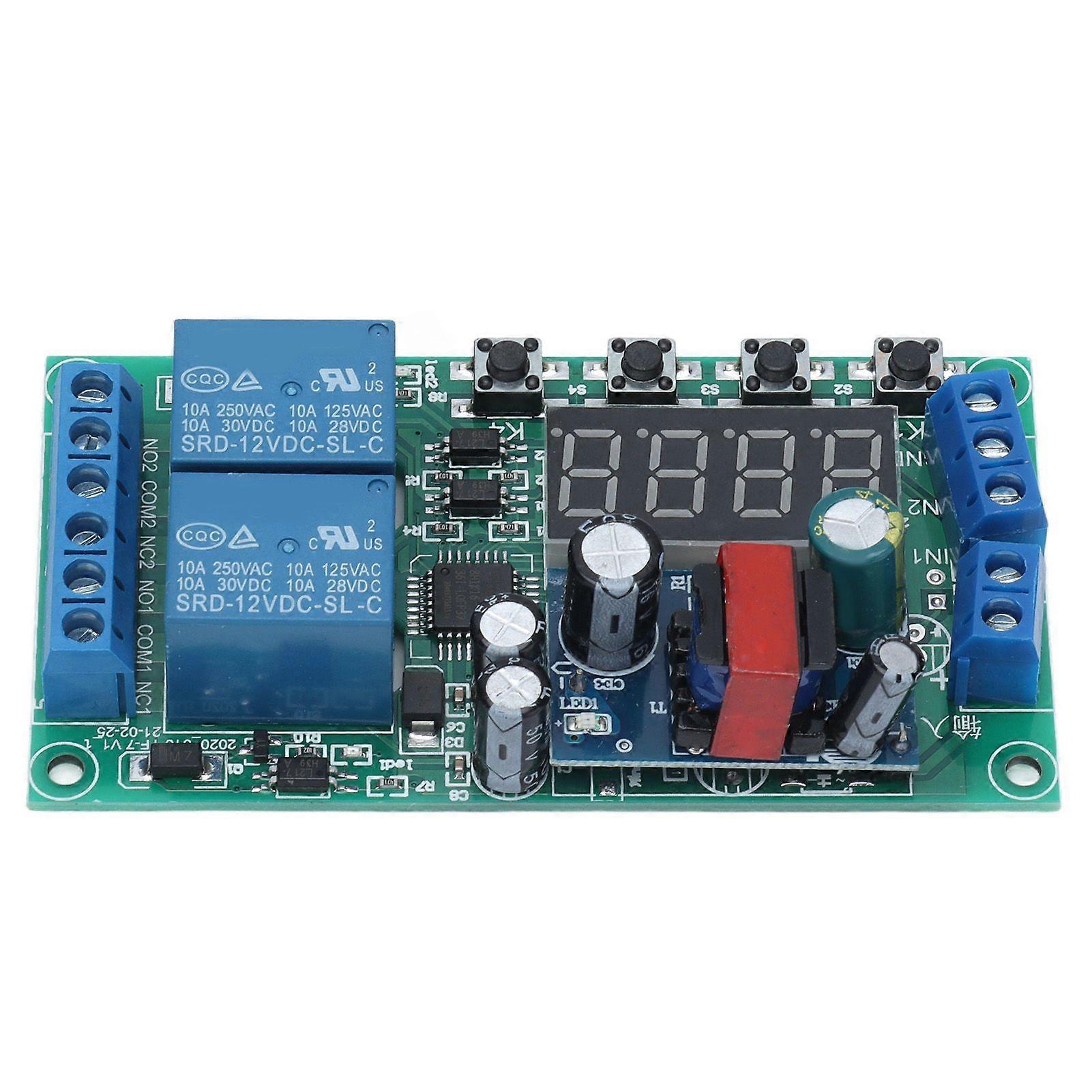 2 Channel Time Delay Relay Module Digital Pulse Trigger Cycle Timer Control Board 220VAC YF7