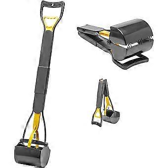 81cm Dog Poop Shovel with Bin Bags, Heavy Duty Waste Collector, Ergonomic Long Handle, Easy Leverage for All Pets