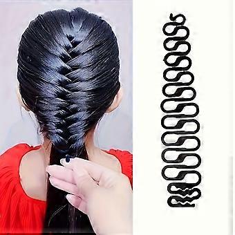 3-delige magische haarvlechtset - accessoires met visgraat- en strikvorm voor perfecte paardenstaarten, schattig vlinderdesign, Du [MI]