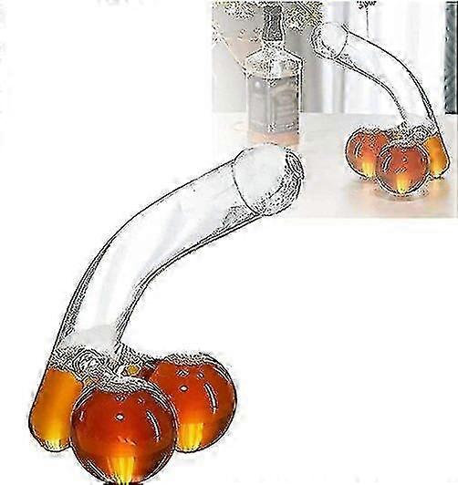 Unik whiskyglaskaraff, transparent kolvhällare