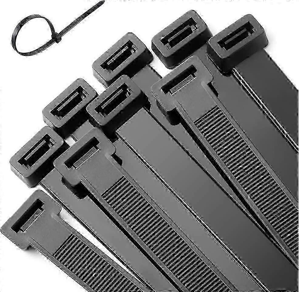 100pcs Black Cable Ties 300mm