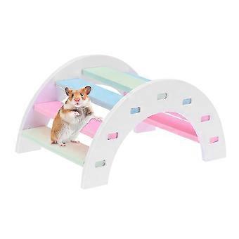 Pont arc-en-ciel coloré pour hamster, échelle, jouet pour animaux de compagnie, joli pont, accessoires pour cages de petits animaux, fournitures pour animaux de compagnie IE