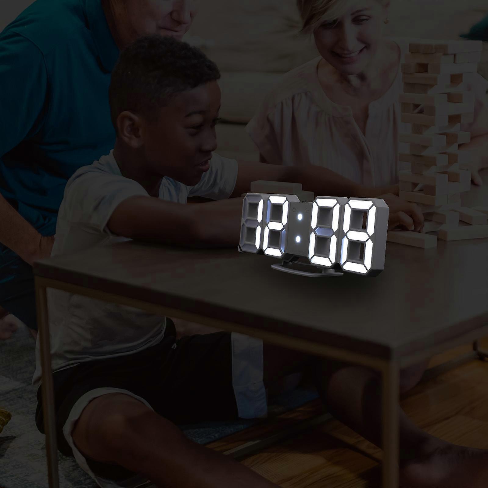 LED Hanging Clock 3D Digital Wall Clock Practical Use 1Set