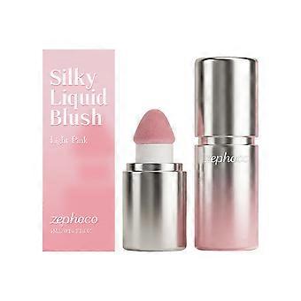 Zephoco light pink silky liquid powder blusher light water texture natural color facial local modification