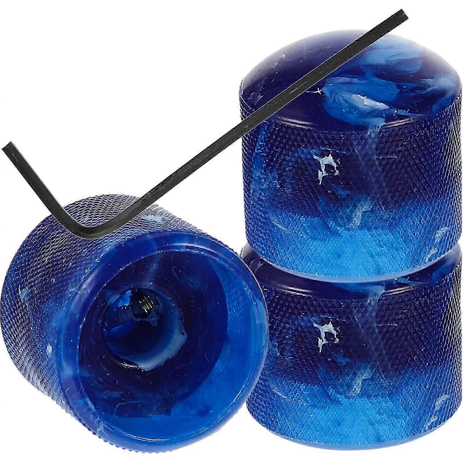 Electric Guitar Knobs compatible with Tone Control 1Set Blue Plastic Potentiometer Knobs