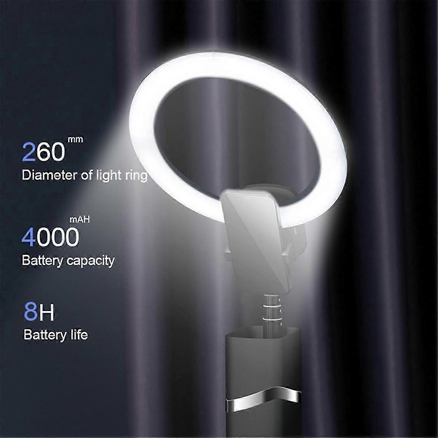 10 Inch Mini Portable LED Tripod Desktop Adjustable Remote Control Lamp for Live Streaming