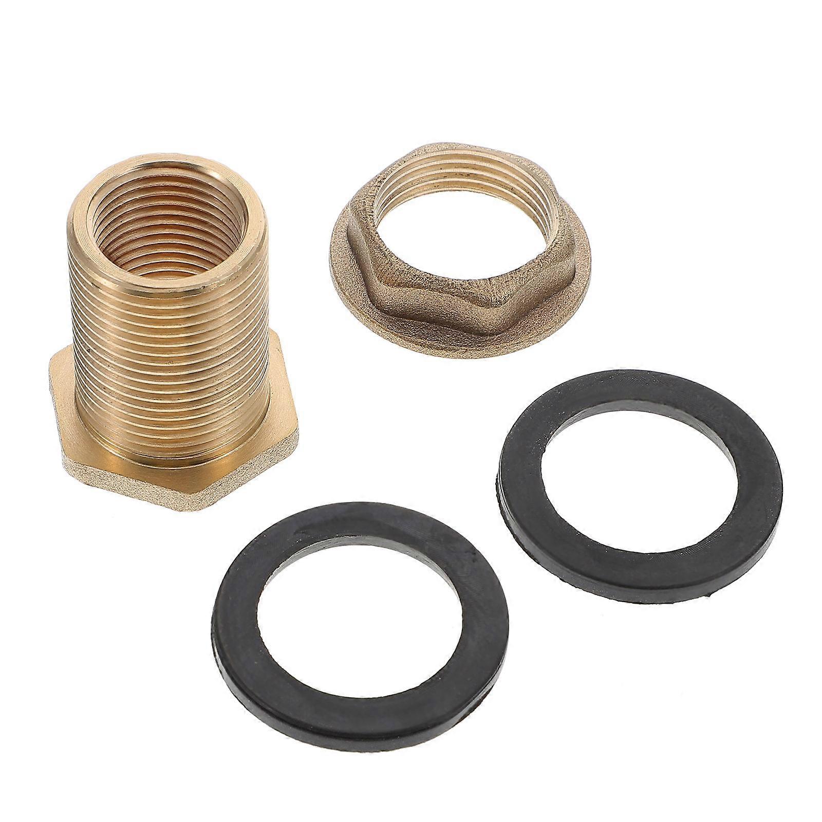 Brass Water Tank Connector Threaded Bulkhead Fitting Garden Hose Bulkhead Fitting