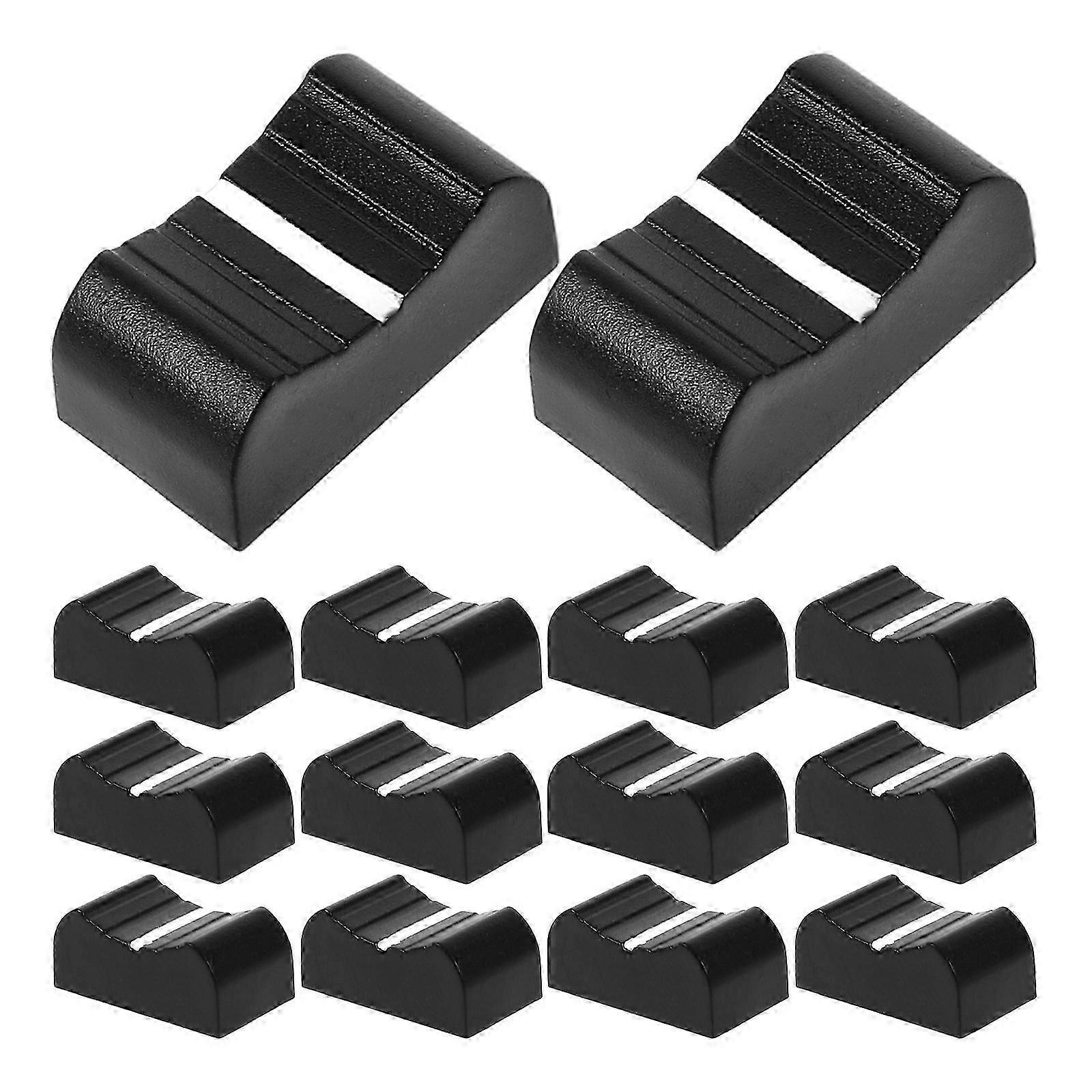 Push Caps Plastic Potentiometer Sliders for Mixer Console 20Pcs Set Black