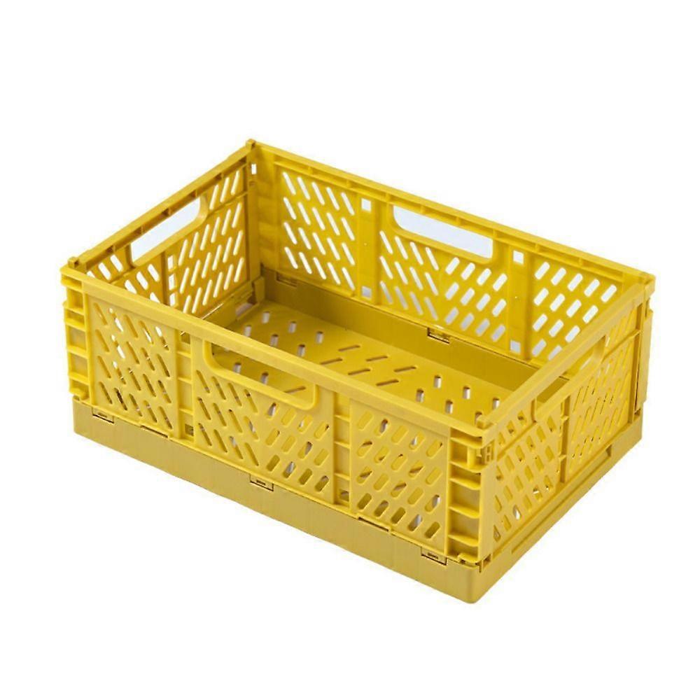 Reliable Collapsible Foldable Storage Crate INS Stackable Storage Baskets Durable Plastic Pastel Crates Bedroom Decor