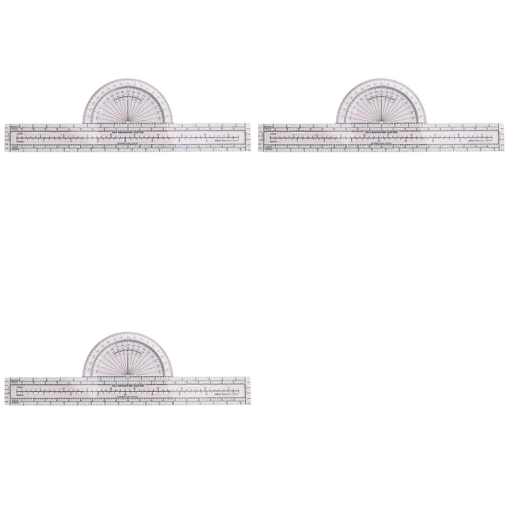 3X Aviation Navigation Plotter, Premier Fixed Plotter with WACCharts, Flight Planning Routes Tools for Pilots
