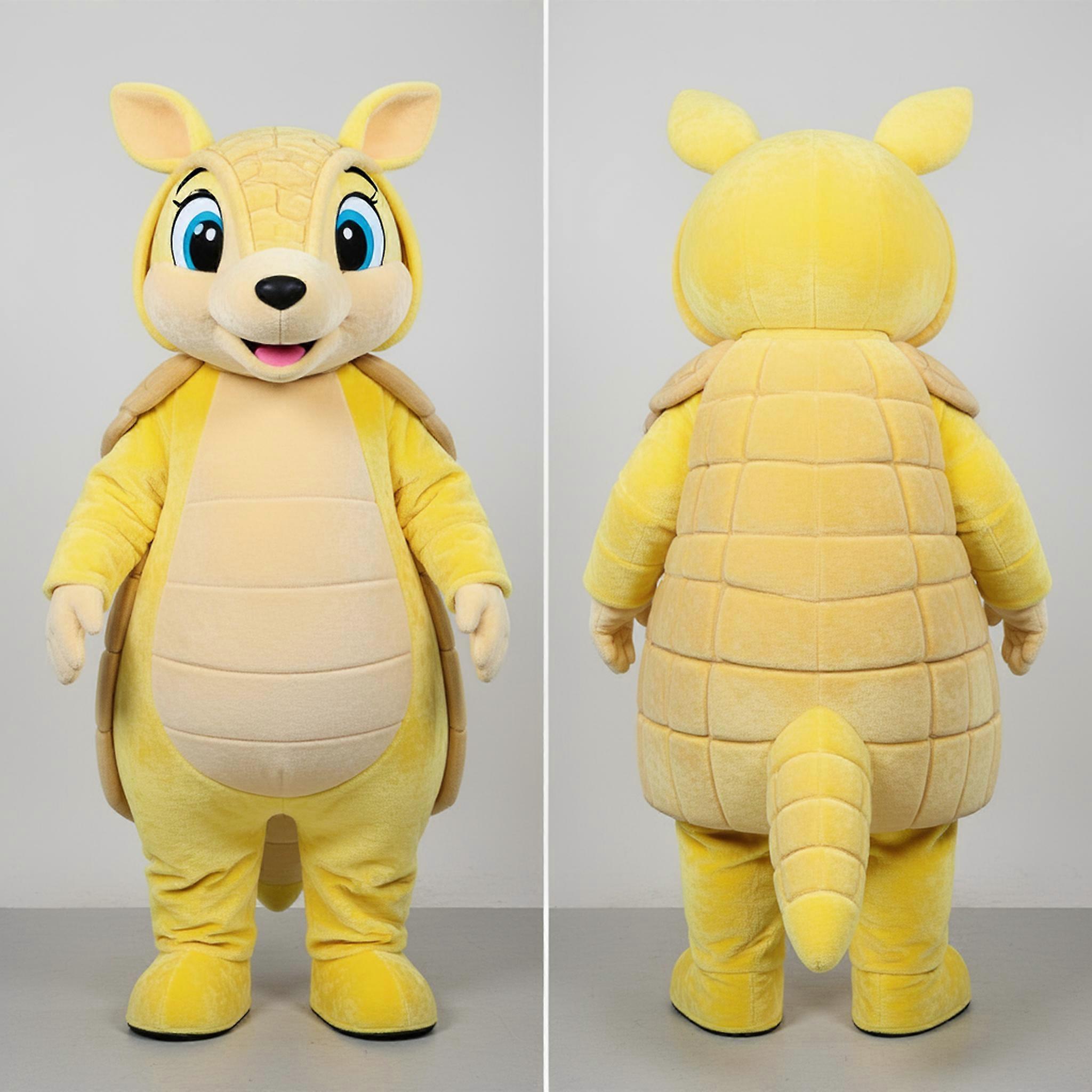 MASTICOT Lemon Yellow Rounded Armadillo Mascot