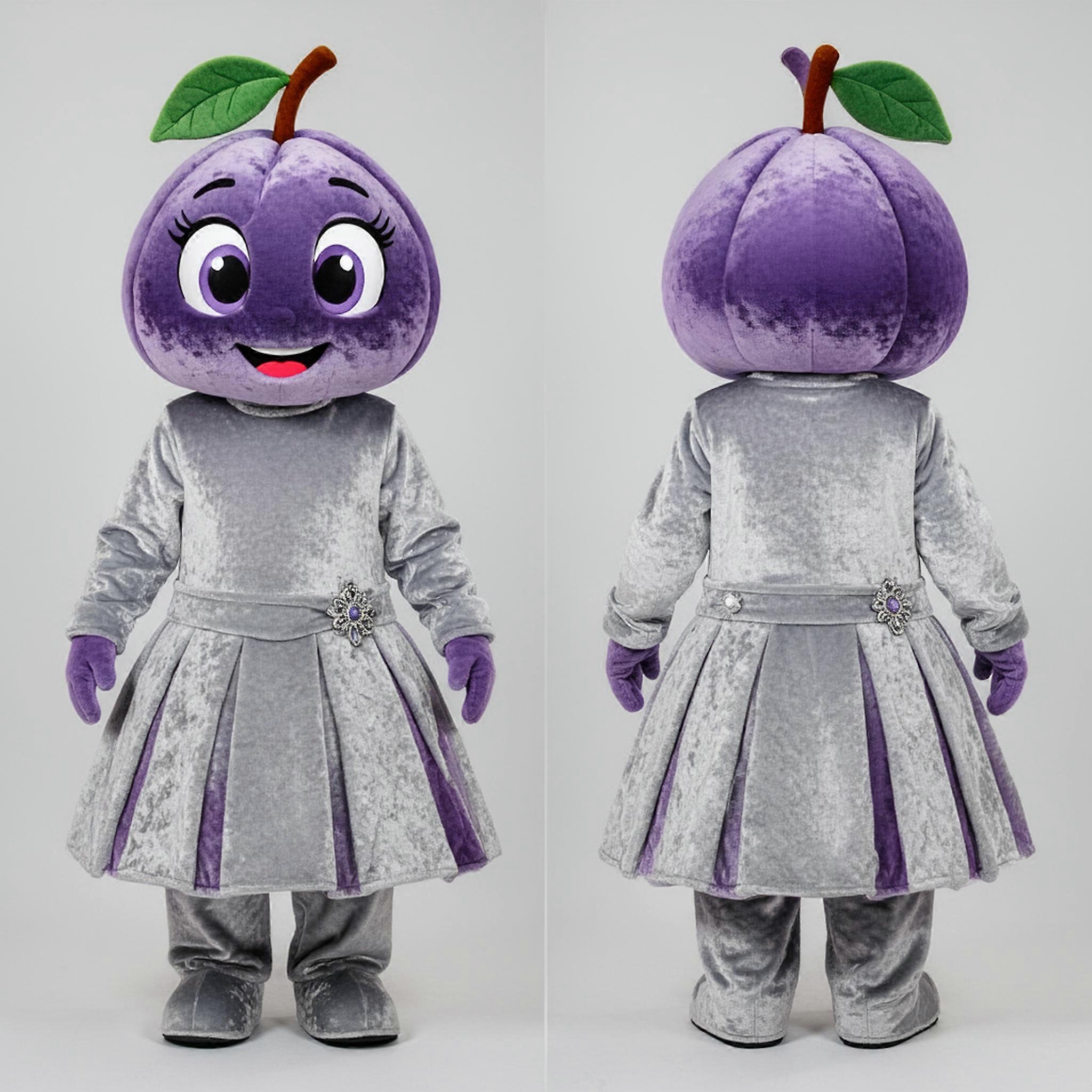 MASTICOT Silver Velvety Plum Mascot