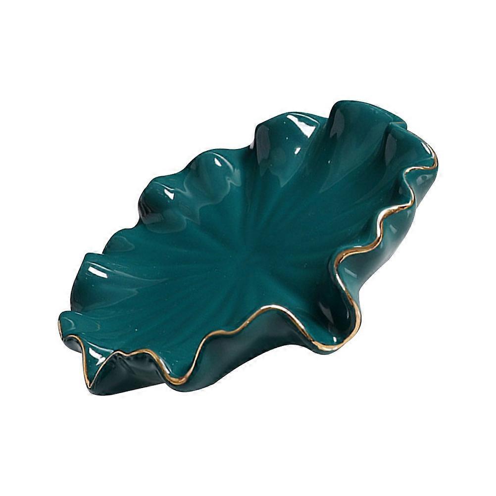 Ceramic Soap Box for Draining Function with 2Pcs Green Chic Soap Stand
