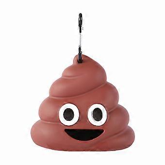 Dog Poop Bag Dispenser for Dog Leash Funny Poop Shape Sturdy Holder Include 1 Roll Waste Bag