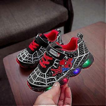 Kids Sports Footwear Spiderman Lighted Sneakers Children Led Luminous Footwear For Boys SZTCLV