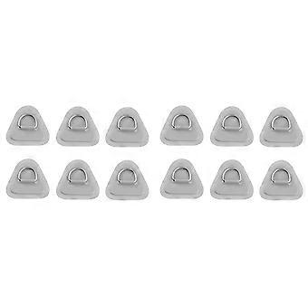 12PCS D-Ring Patch for Inflatable Boat Kayak Dinghy SUP, D-Ring PVC Patch Stand-Up Paddleboard Canoe Rafting Gray