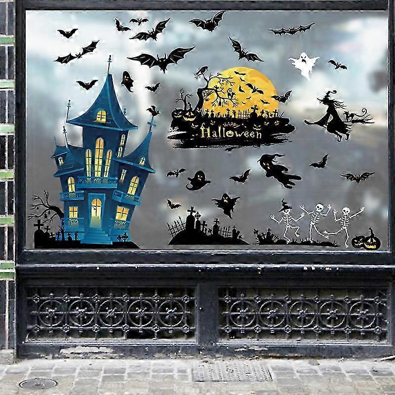 Spooky Skeleton Window Decals