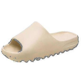 Slide Slippers Adult Unisex Rubber Flat 1cm Solid Color Sewing Indoor Outdoor Spring Autumn Wear