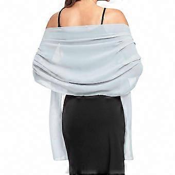Lightweight & Breathable Women's Chiffon Shawl, Soft Silky & Transparent Evening Dress Wrap