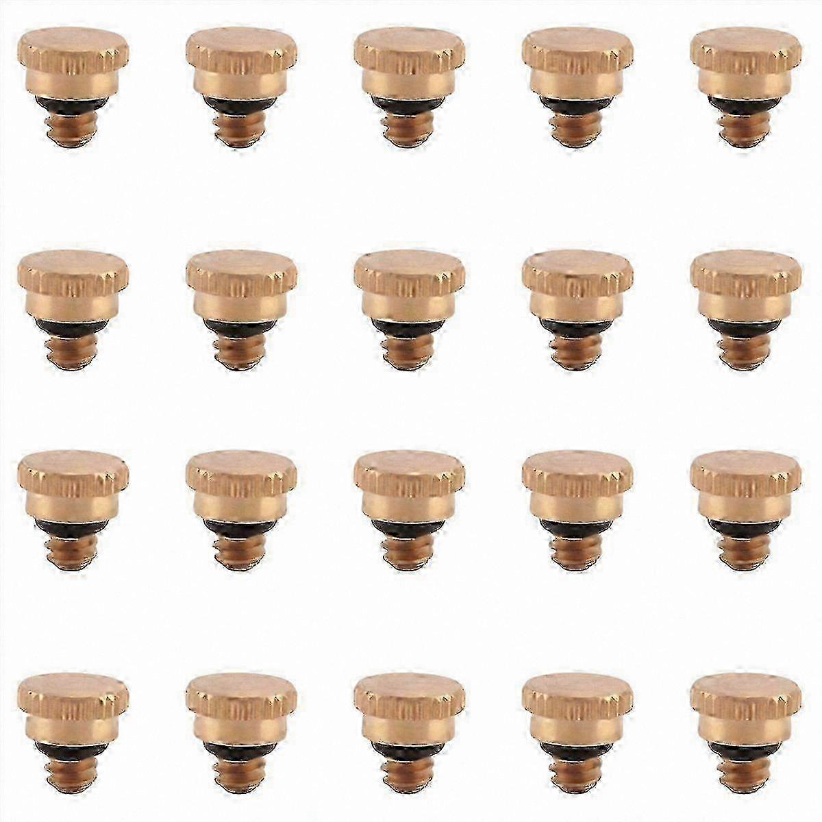 20-Pack Brass Misting Nozzle Plug, 10/24 Thread, Low Pressure Atomizing for Outdoor Use