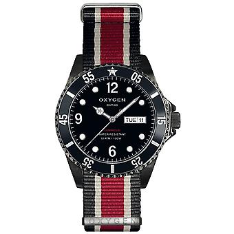 Oxygen moby dick black 40 Watch for Unisex Analog Quartz with Nylon Bracelet EX-D-MBB-40-NN-BLIVRE