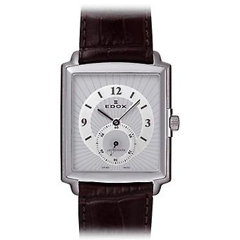 Edox les bemonts Quartz Analog Man Watch with Crocodile Skin Bracelet 72010-3-ABN