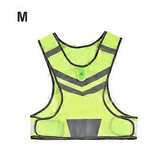 High-Visibility Fluorescent Yellow Reflective Vest for Outdoor Activities