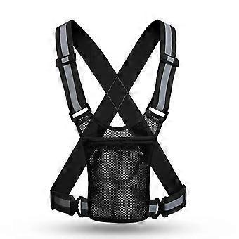 High Visibility Reflective Vest Straps Night Running Cycling Clothing Adjustable Safety Riding Equipment
