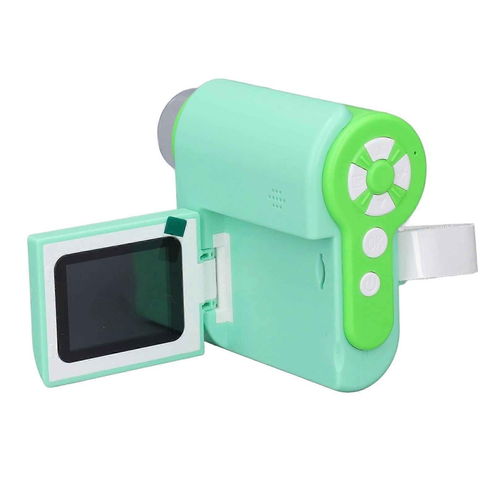 Digital Microscope for Kids with 2 Inch Display Screen, Educational Handheld Microscope, Green