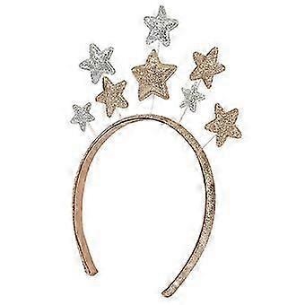 6Pcs Pentagram Headbands for Women, Multi-Color Star Hair Hoops, Holiday Festival Hair Accessories