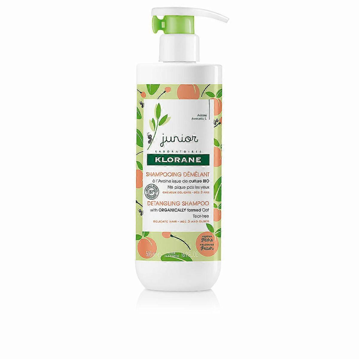 Detangling shampoo Klorane Junior Peach 500 ml