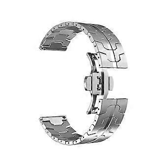 20mm Stainless Steel Strap Silver Exact Fit Replacement Band for Samsung Galaxy Watch and Huawei GT Series